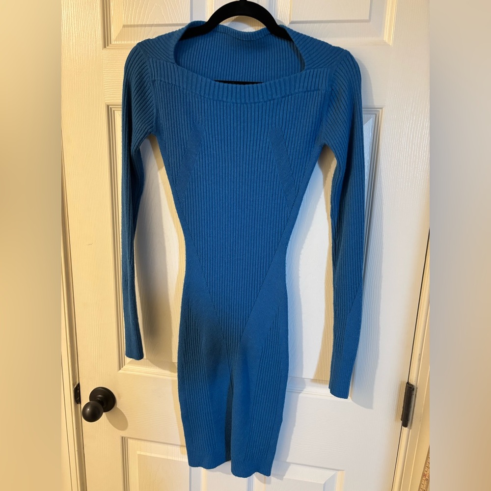 kate spade Blue Long Sleeve Sweater Dress XS